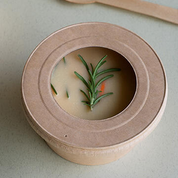 Paper Soup Cup Lid with Clear Window JY-WD 90/115