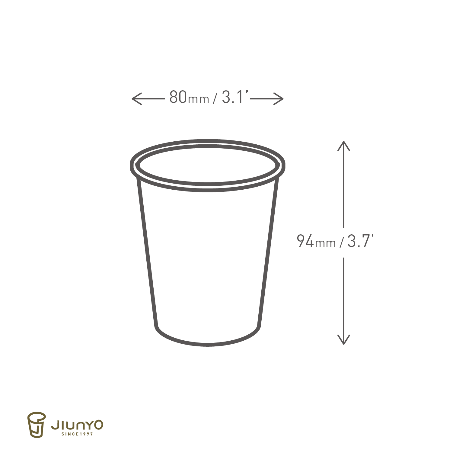 8oz(80) PLA Paper Coffee Cup JY-8ozL