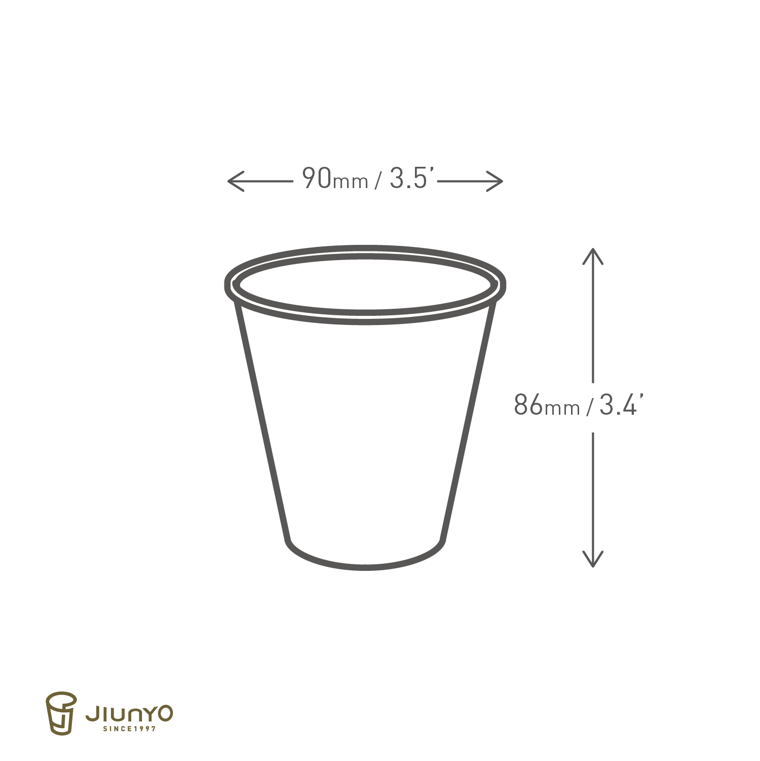 8oz(90) PLA Paper Coffee Cup JY-8oz(90)