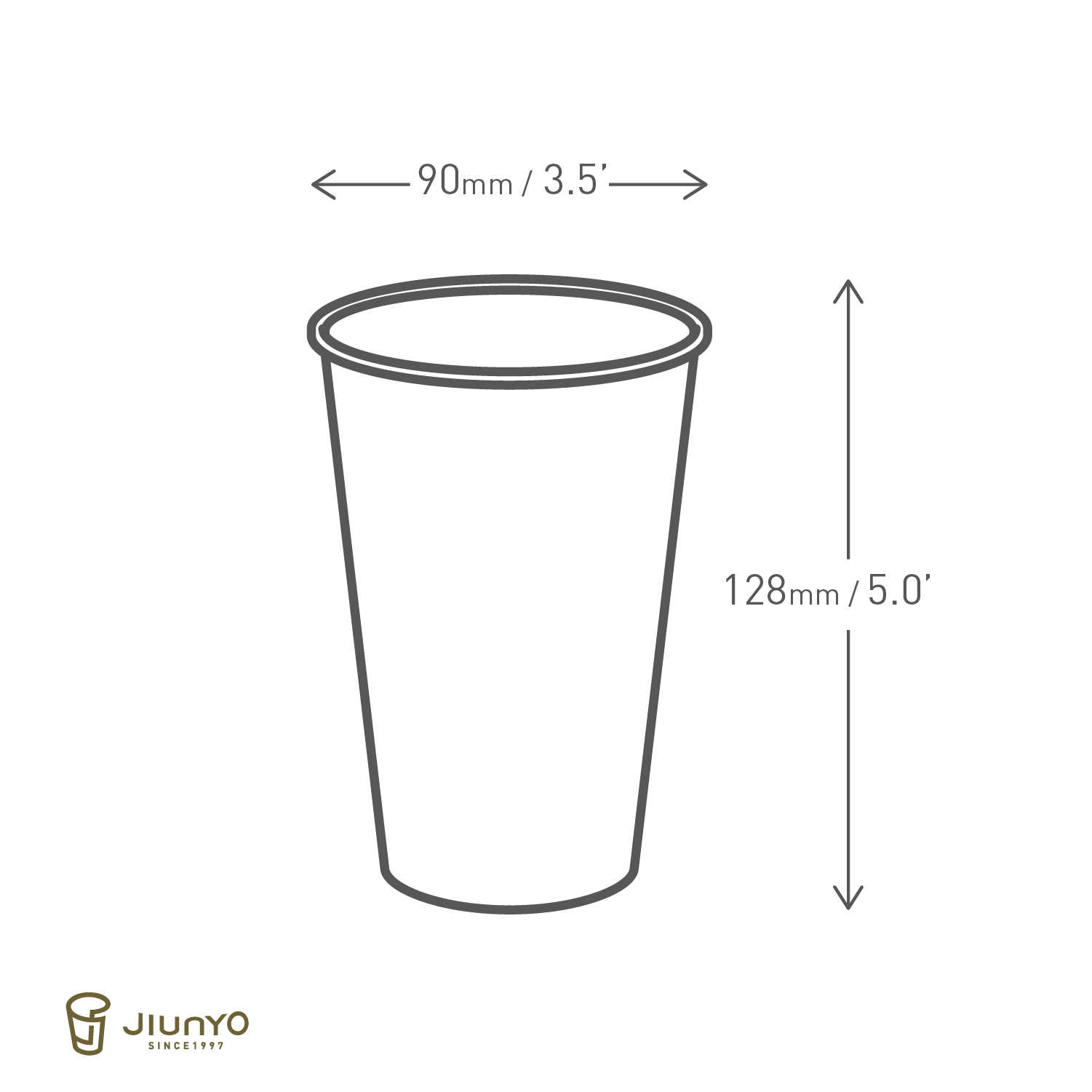 16oz PLA Paper Coffee Cup JY-16oz