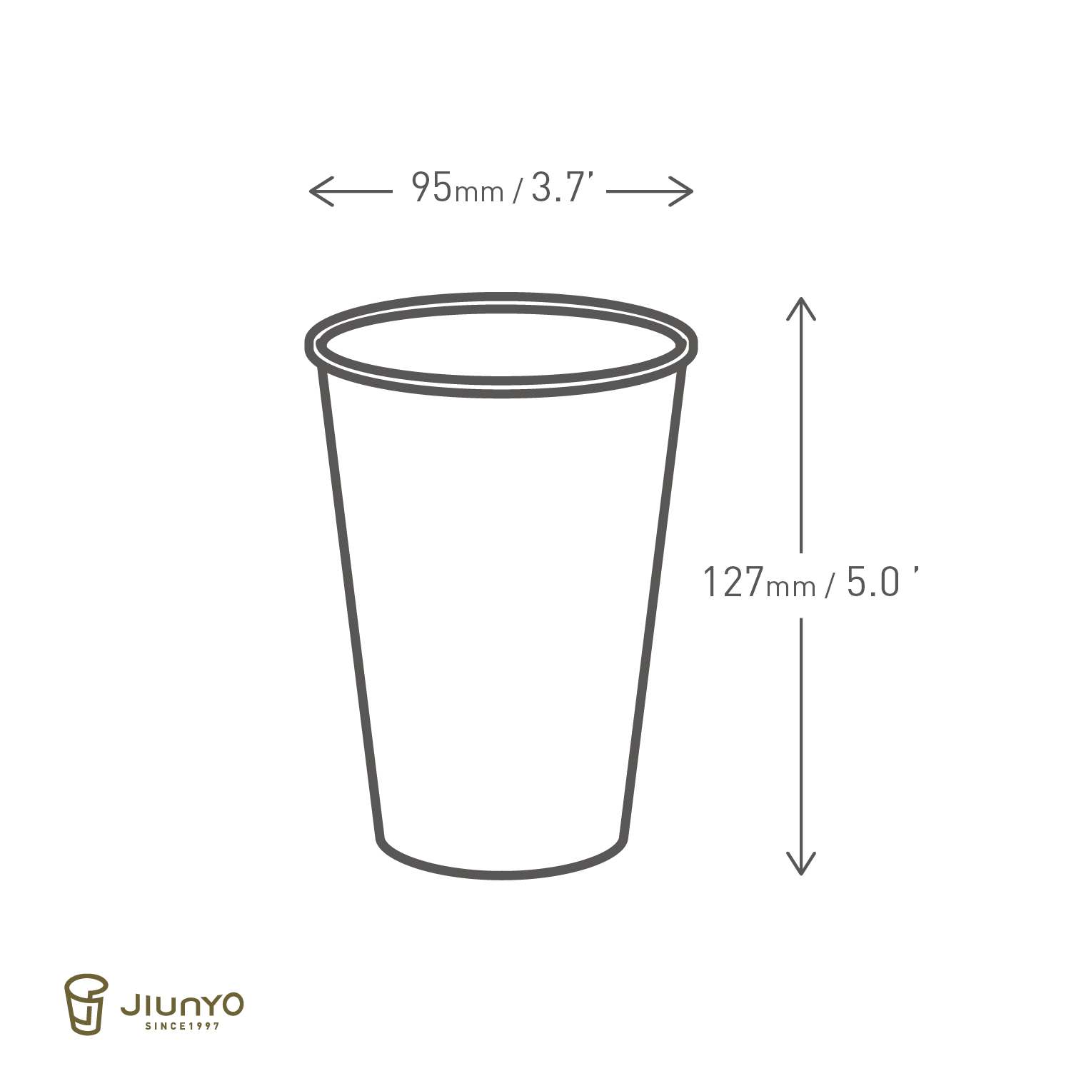 16oz(95) Compostable Cold Drink Cup JY-500cc(95)