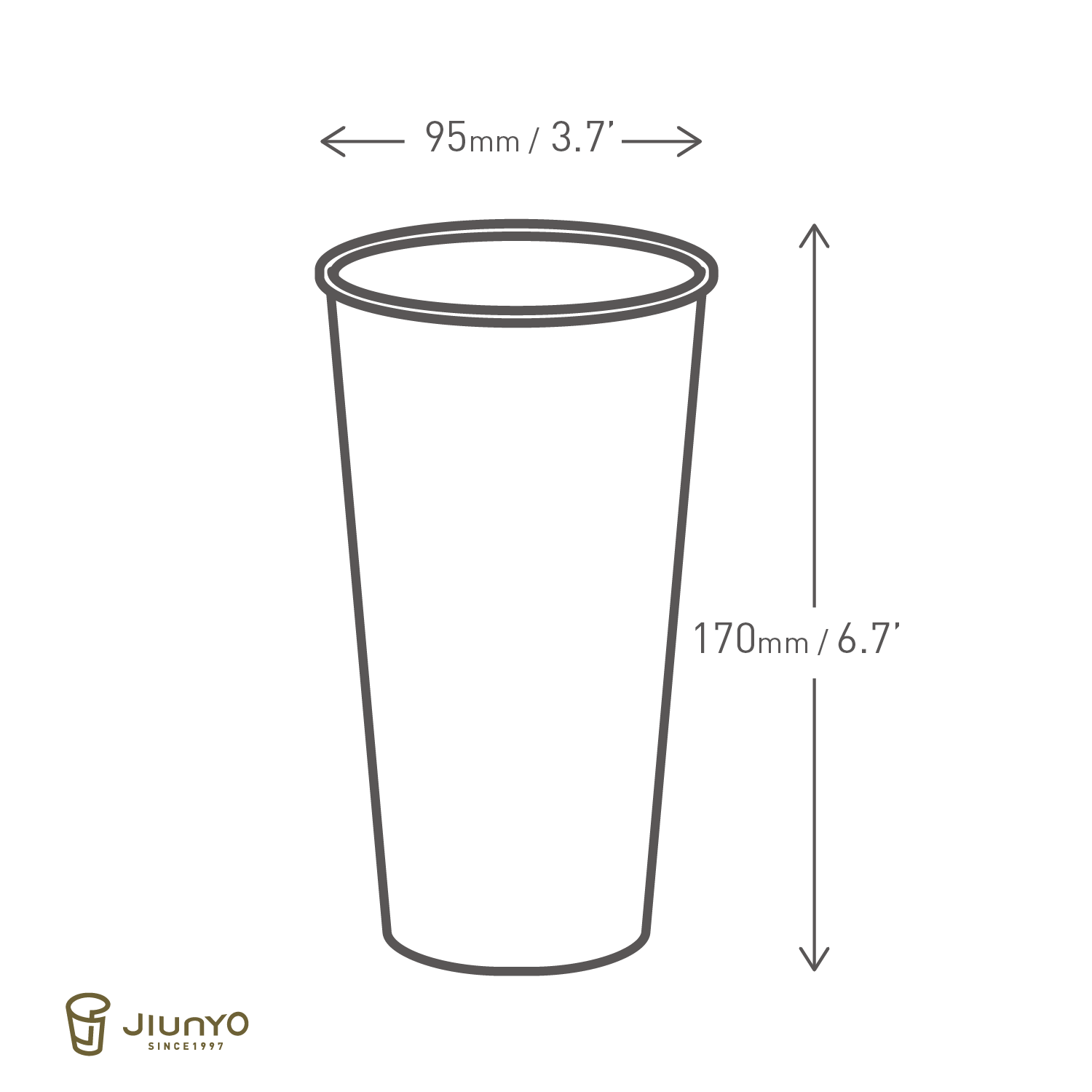 24oz(95) Compostable Cold Drink Cup JY-700cc(95)