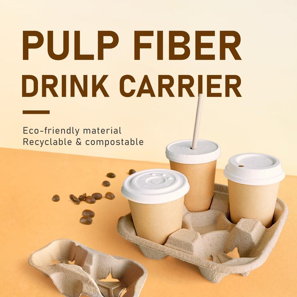pulp fiber drink carrier