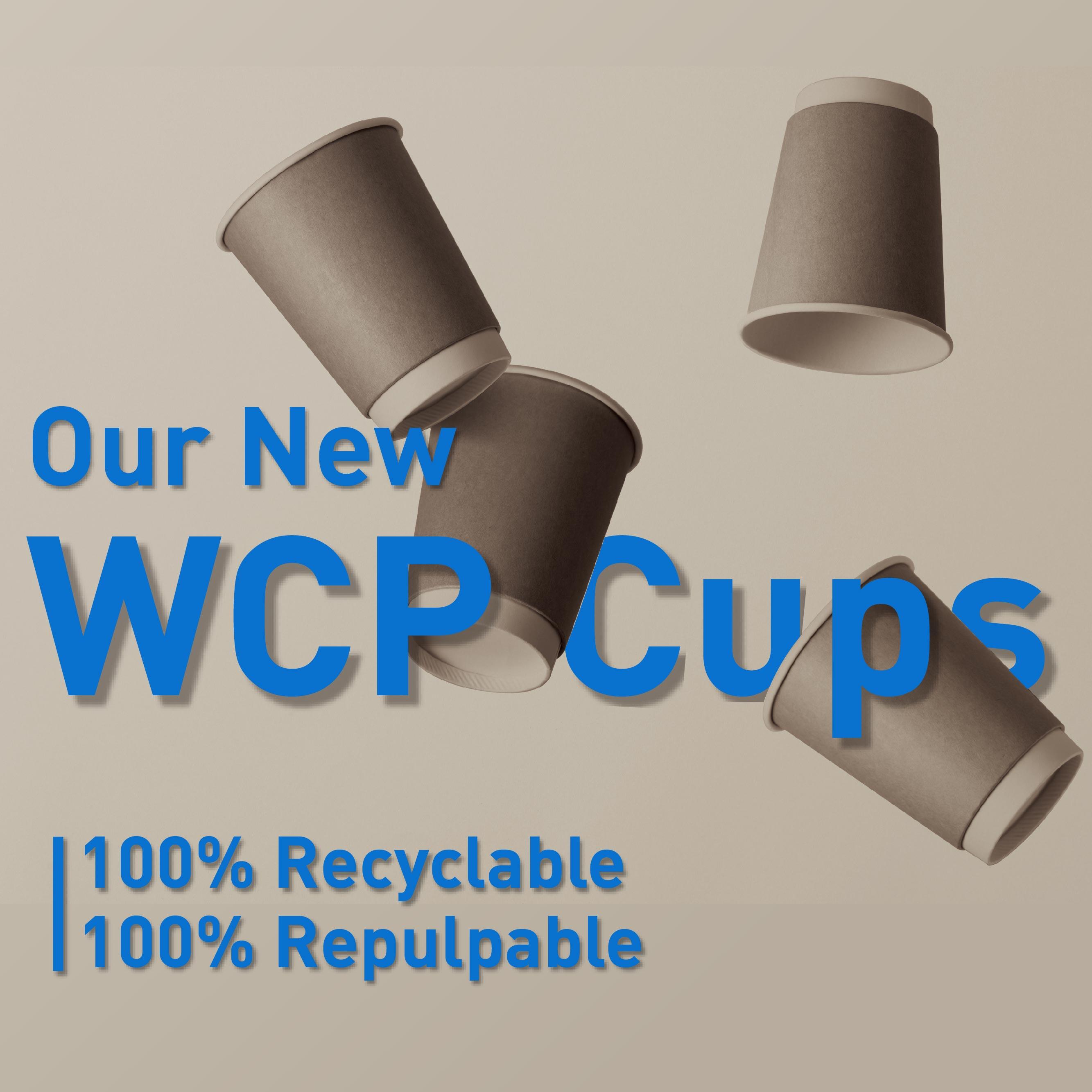 recyclable and repulpable paper cups